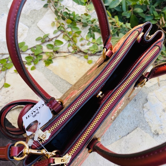 NWT Coach floral signature mini surrey satchel - Picture 6 of 7